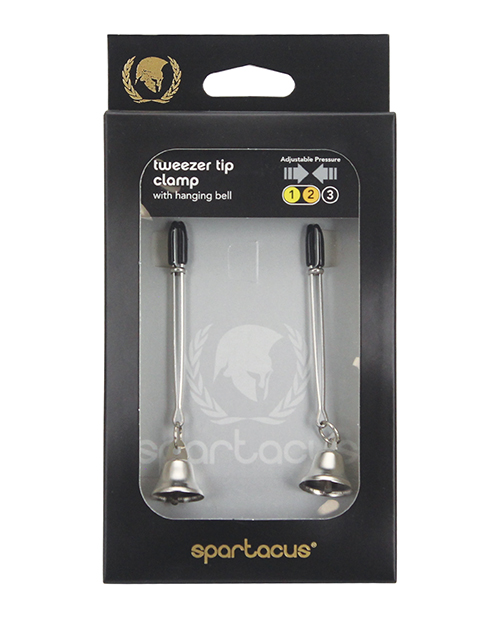 Spartacus Adjustable Tweezer Nipple Clamps with Bells