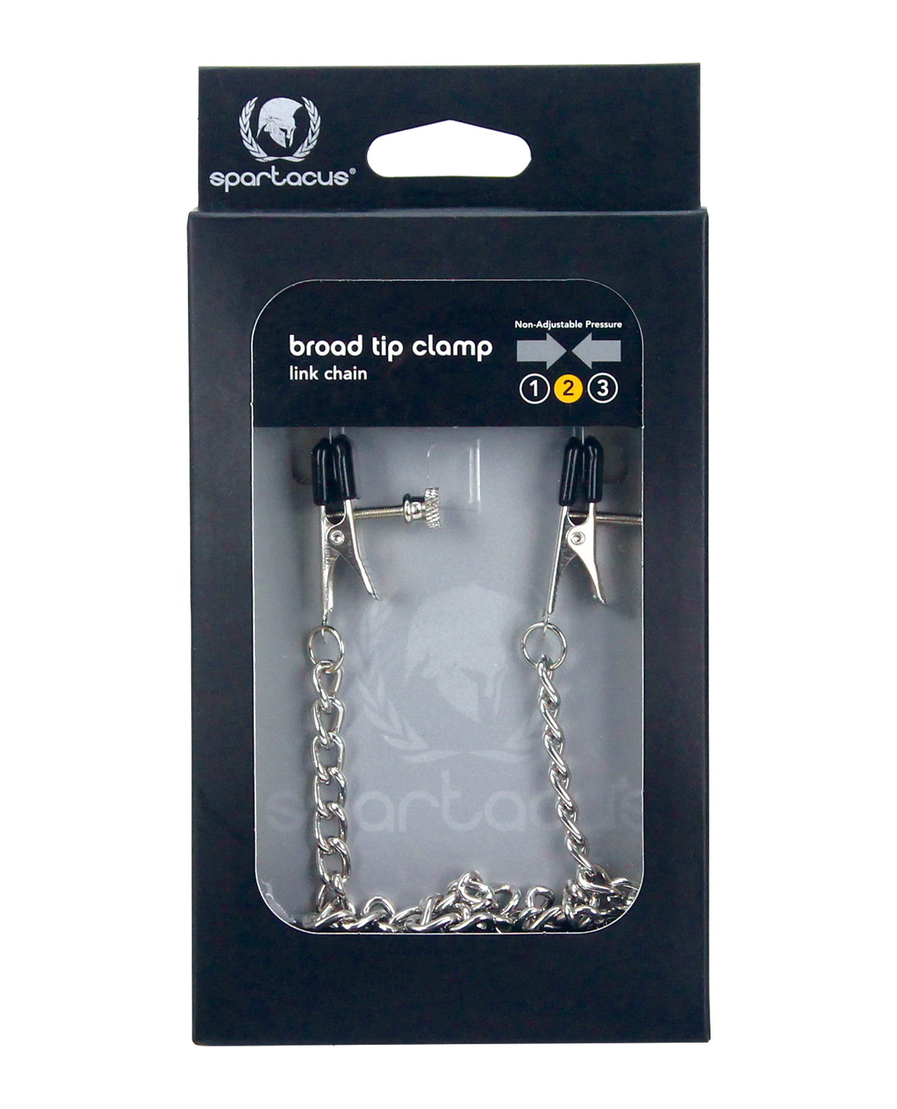 Spartacus Adjustable Broad Tip Nipple Clamps with Link Chain