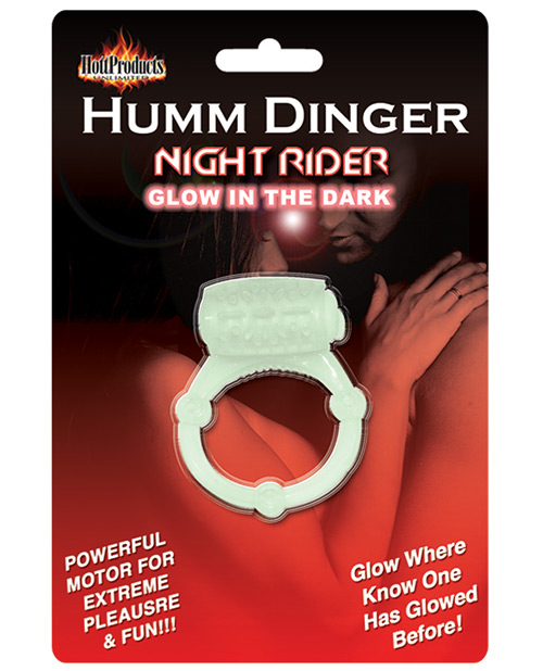 Humm Dinger Vibrating Cockring - Glow in the