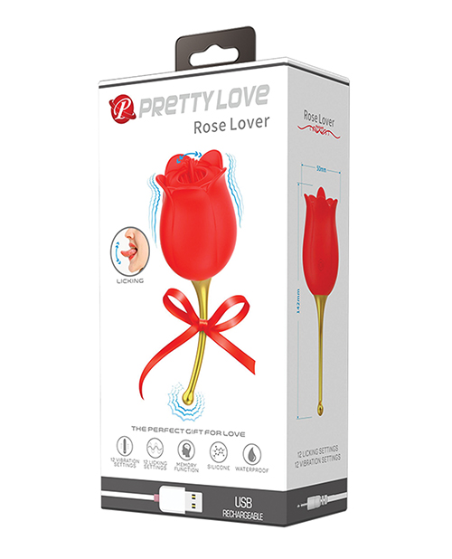 Pretty Love Licking Rose Lover Dual Ended Vibrator