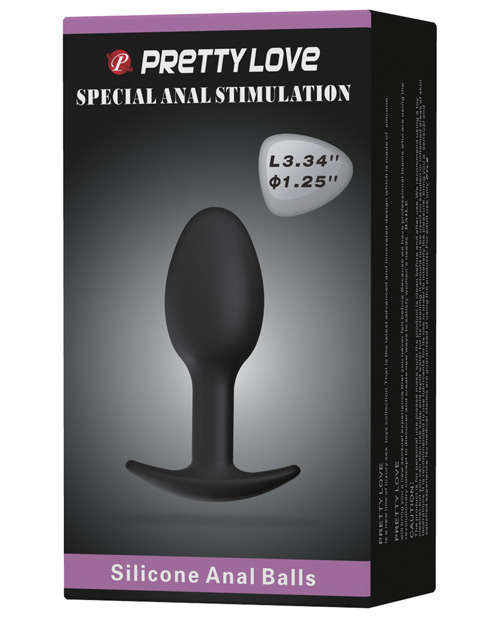 Pretty Love 3.34" Silicone Anal Plug with Ball