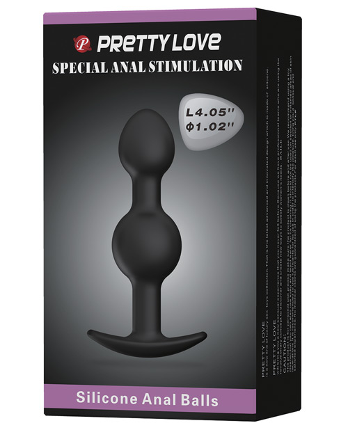 Pretty Love 4.05" Silicone Anal Plug with Ball