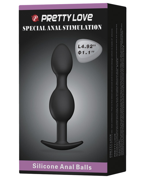 Pretty Love 4.92" Silicone Anal Plug with Ball