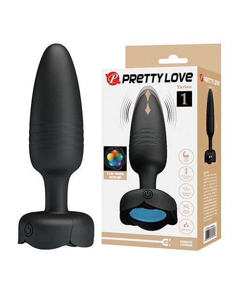 Pretty Love Tarion Thrusting Butt Plug with Multi Color Bottom