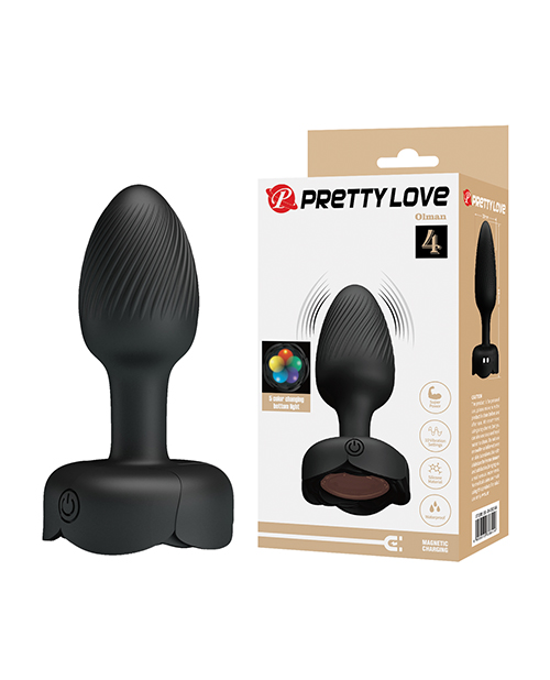 Pretty Love Olman Small Butt Plug with Multi Color Bottom