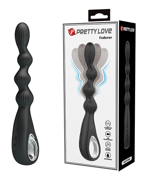 Pretty Love Federer Vibrating Beaded Anal Probe