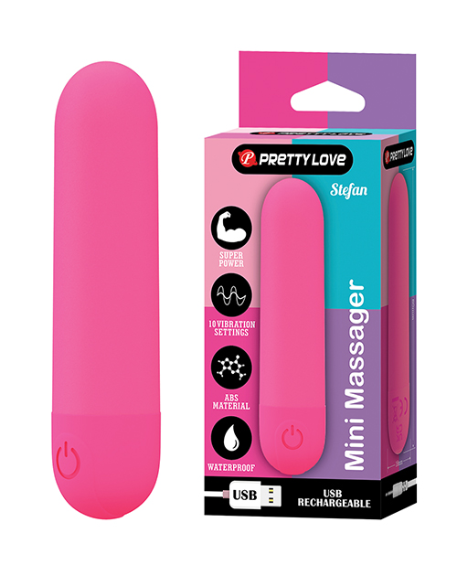 Pretty Love Stefan Mini Massager Bullet - Hot