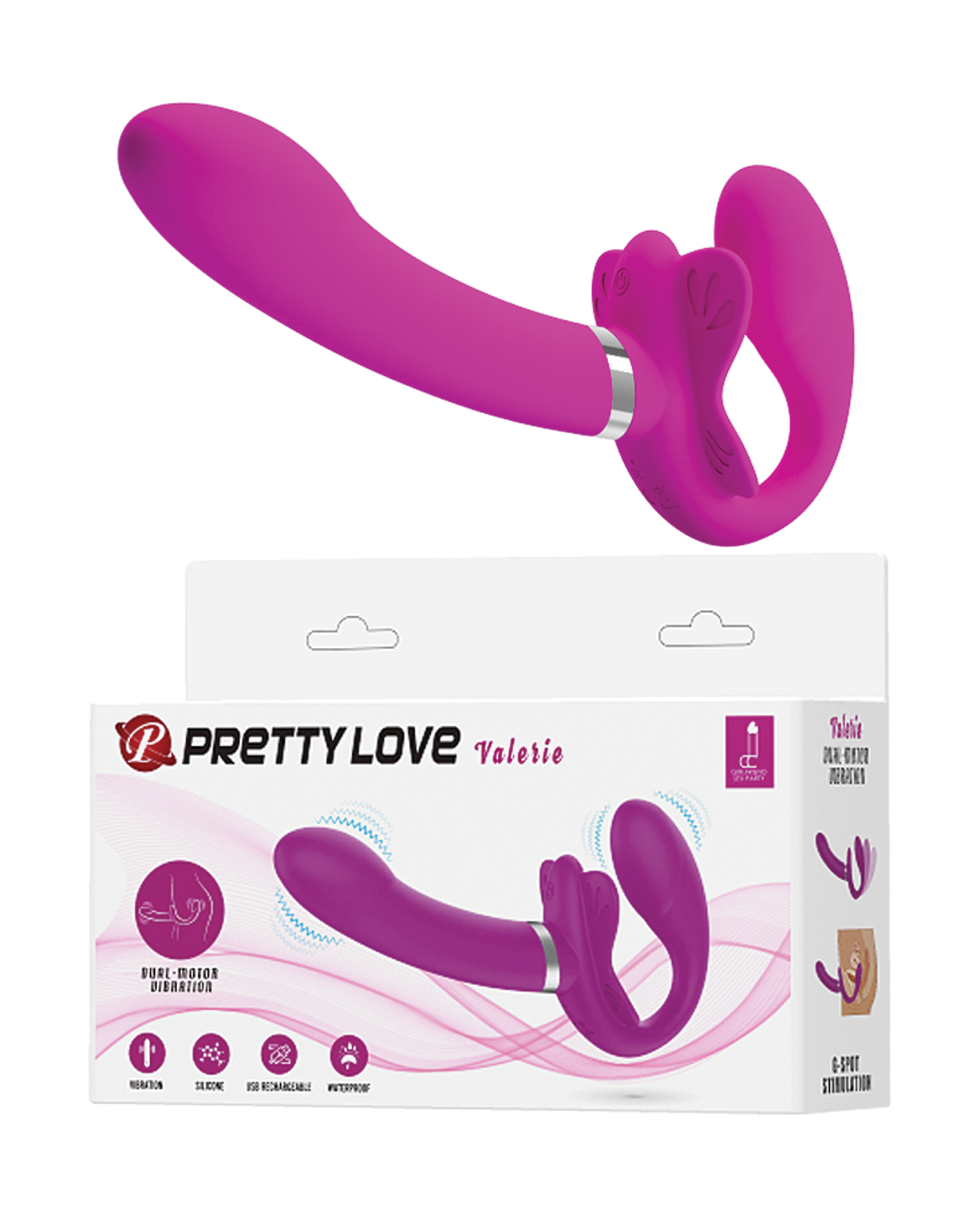Pretty Love Valerie Vibrating Strapless Strap On