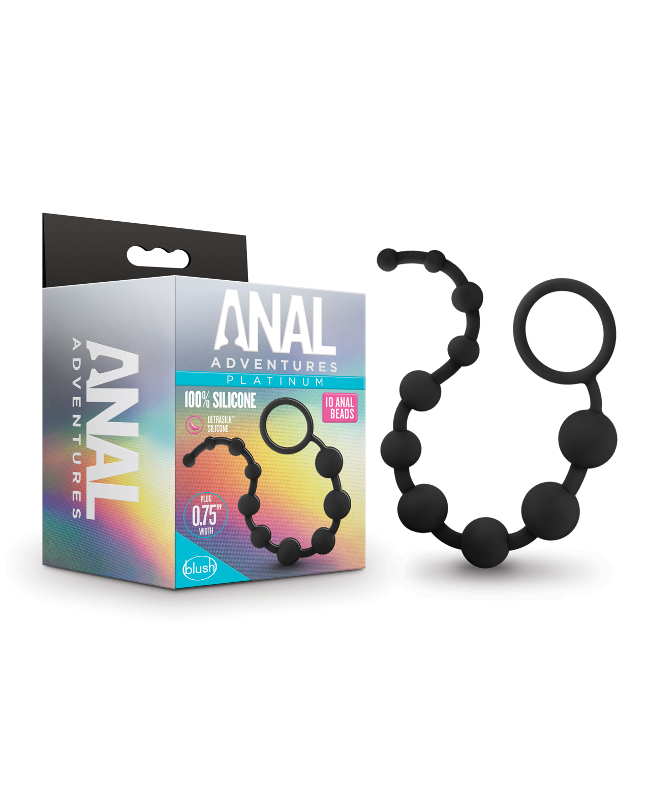 Blush Anal Adventures Platinum Silicone 10 Anal Beads