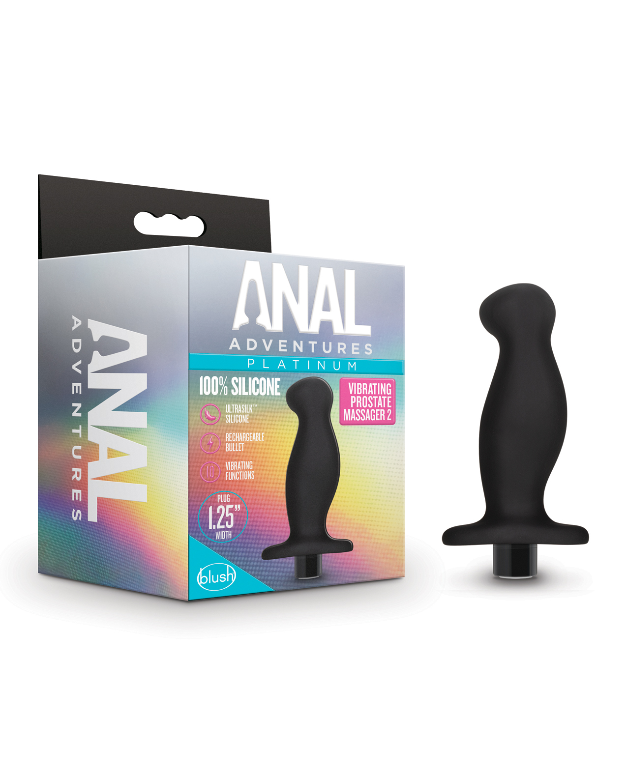 Blush Anal Adventures Platinum Silicone Vibrating Prostate Massager