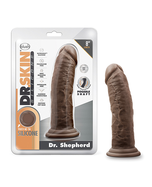 Blush Dr. Skin Silicone Dr. Shepherd 8" Dildo with Suction Cup