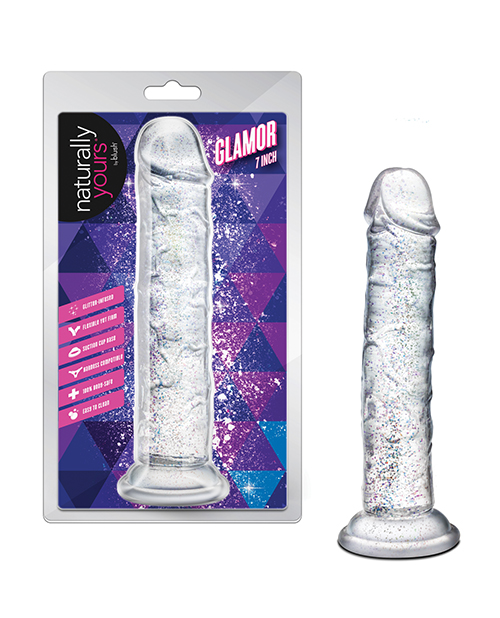 Blush Naturally Yours - Glamor - Sparkling Clear Dildo