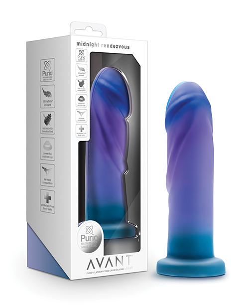 Blush Avant Midnight Rendezvous Silicone Dildo - Ocean