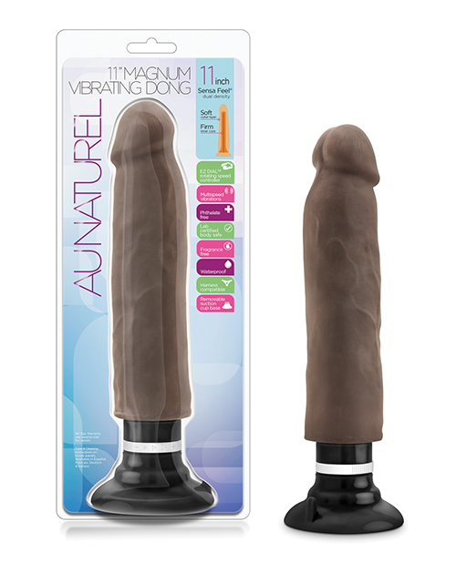 Blush Au Naturel 11" Sensa Feel Magnum Vibrating Dong