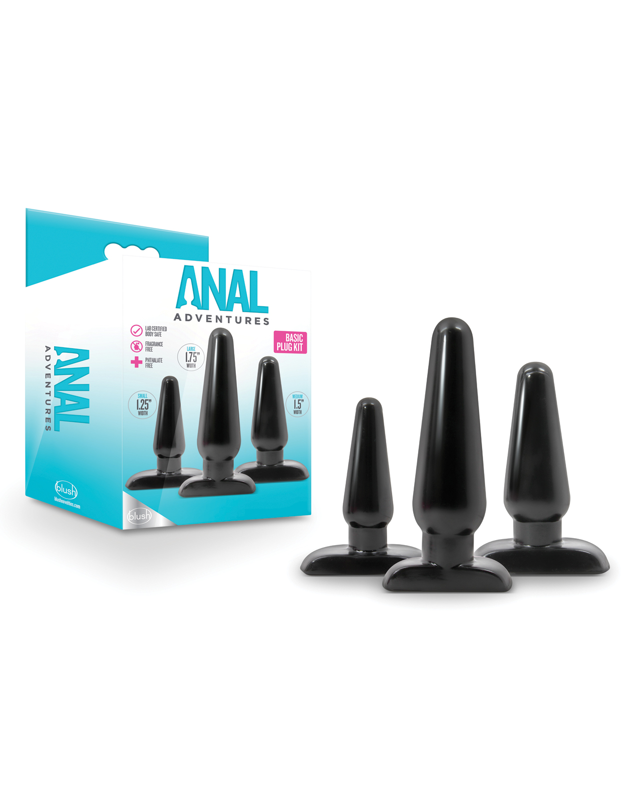 Blush Anal Adventures Basic Plug Kit