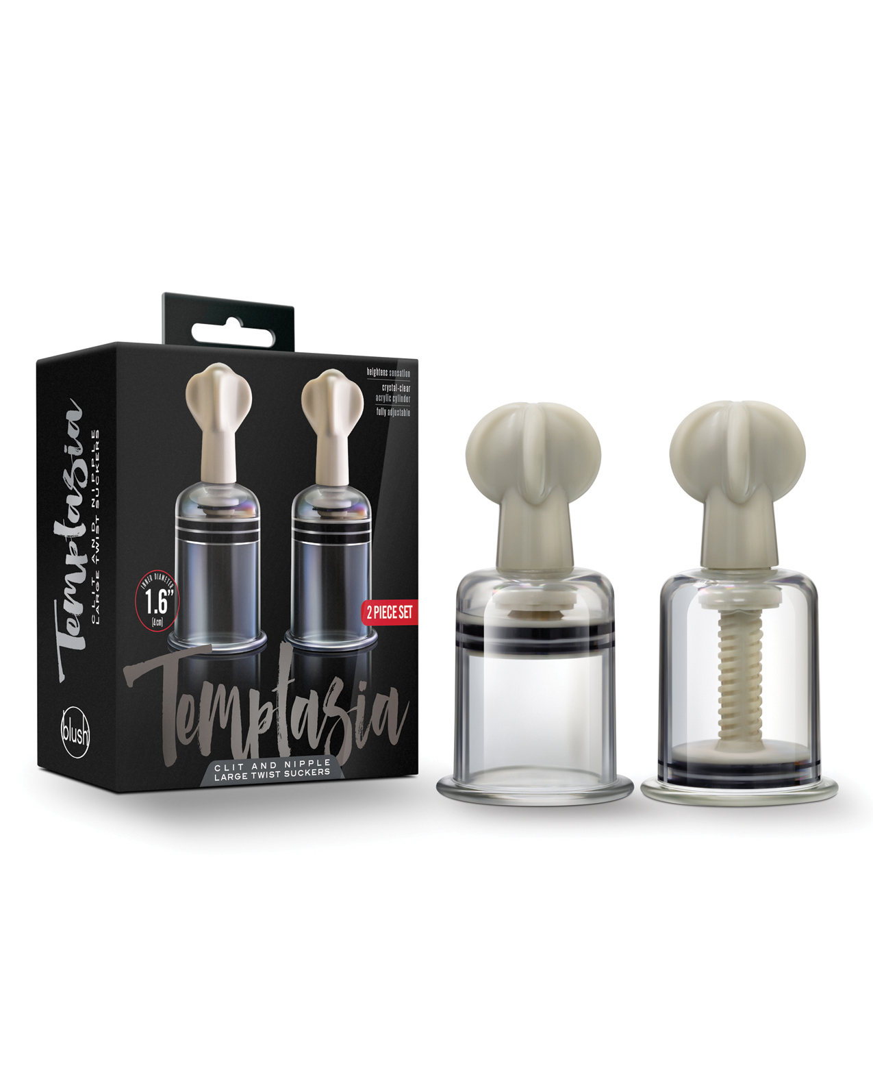 Blush Temptasia Clit & Nipple Large Twist Suckers
