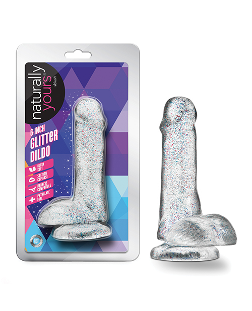 Blush Naturally Yours 6" Glitter Cock - Sparkling