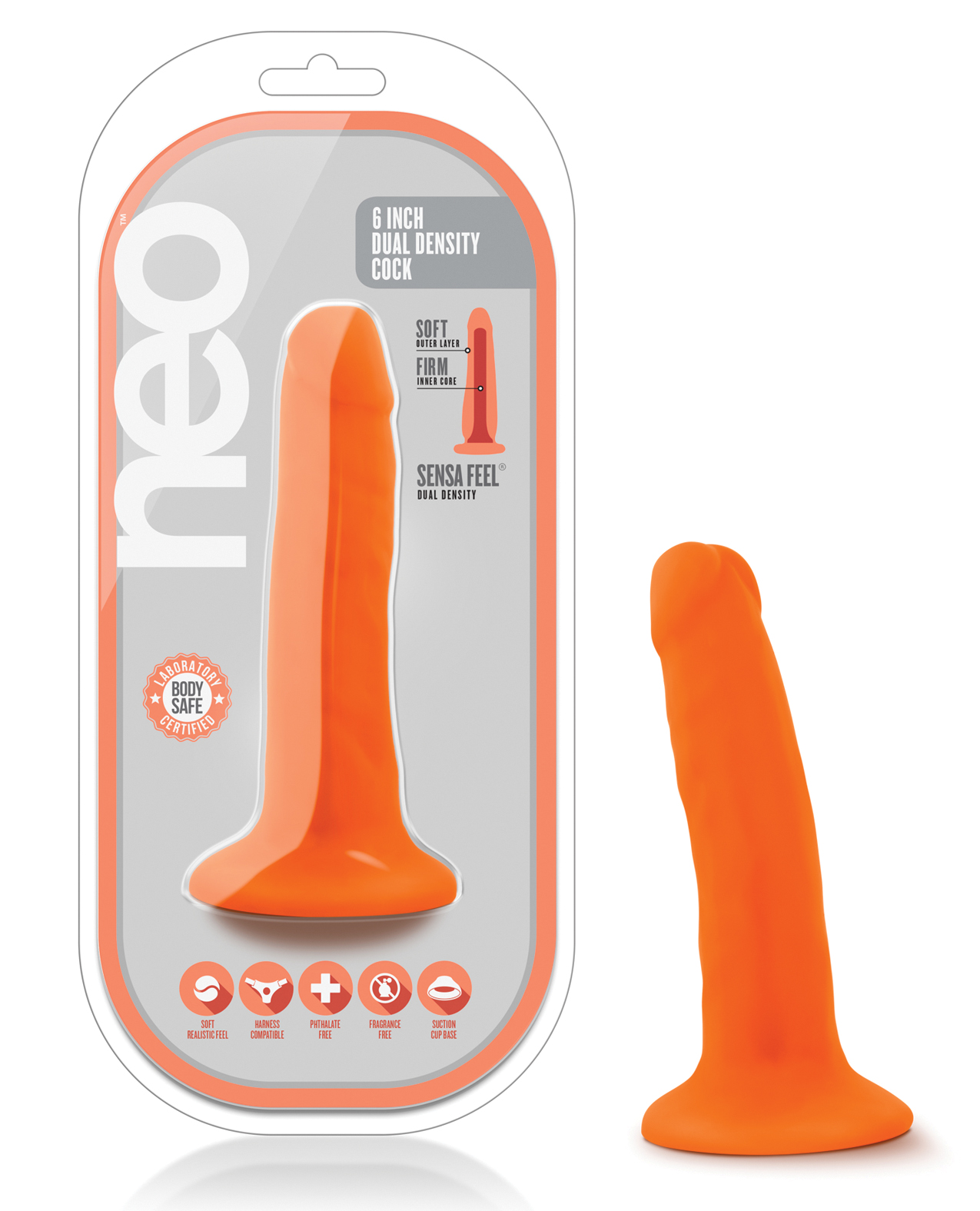 Blush Neo Dual Density 6" Cock - Neon