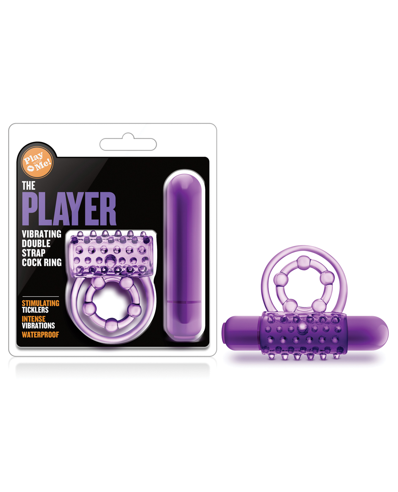 Blush Play With Me the Player Vibrating Double Strap Cockring
