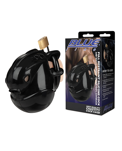Full Restraint Silicone Cock & Balls Chastity Device - 100% Coverage