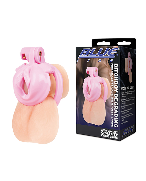 Bitchboy Degrading Mini Chastity Cage with Pussy Shape