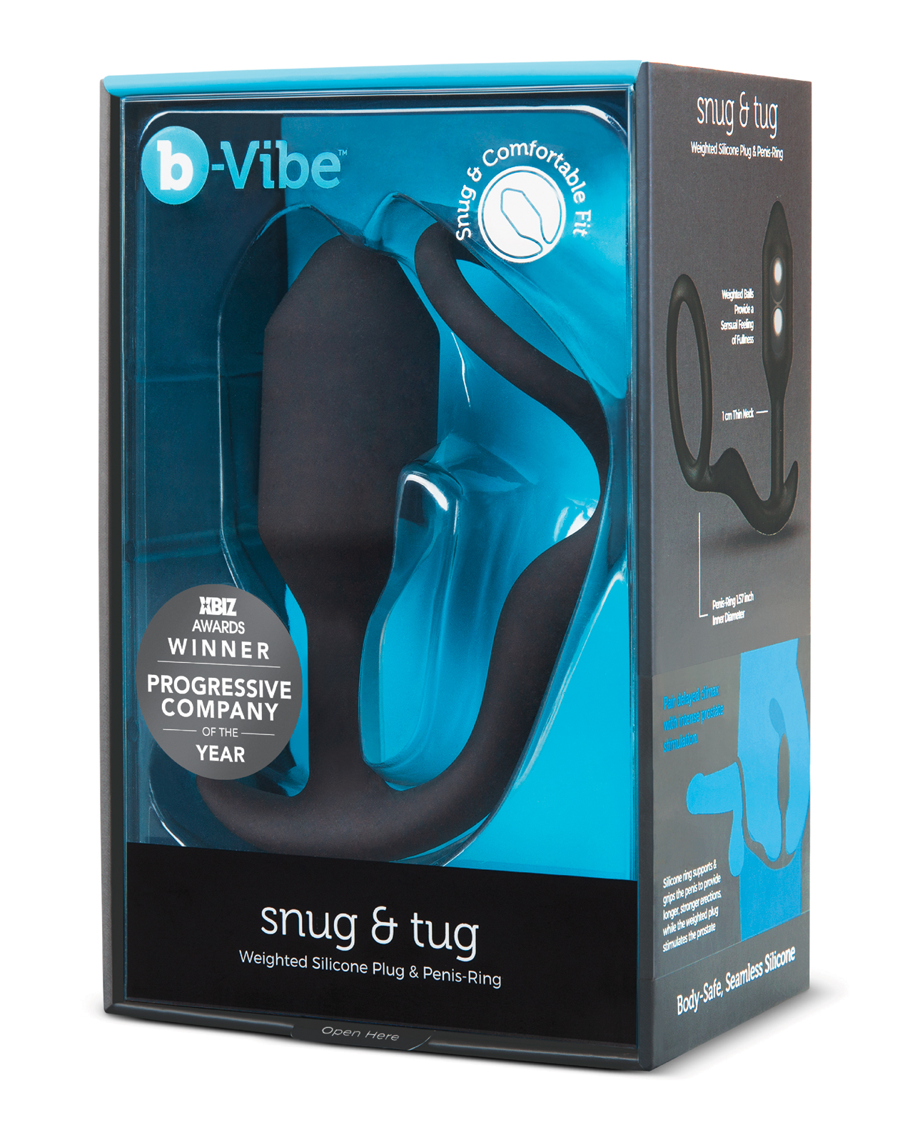 b-Vibe Snug & Tug Weighted Silicone & Penis Ring