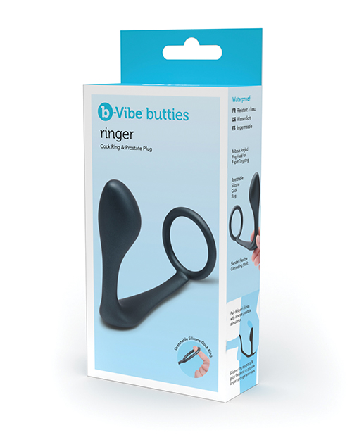 b-Vibe Butties Ringer Cock Ring & Prostate Plug