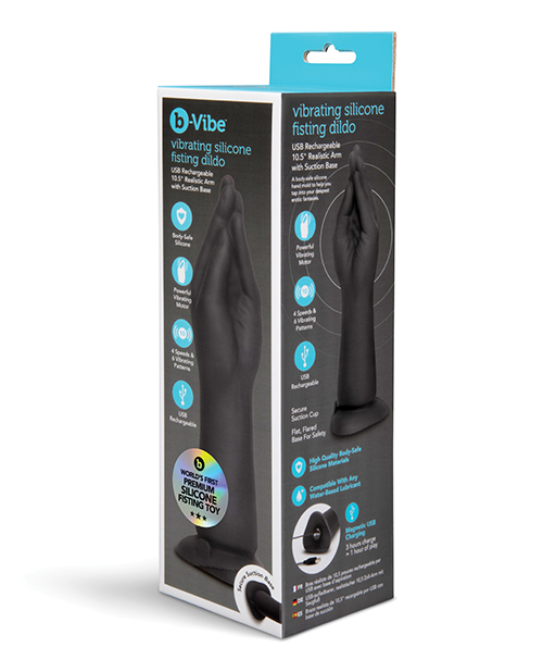 b-Vibe 10.5 Inch Vibrating Silicone Hand Fisting Dildo with Suction Base