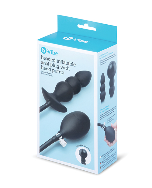 b-Vibe Beaded Inflatable Anal Plug with Hand Pump