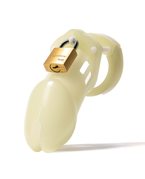 CB-6000 3 1/4" Cock Cage & Lock Set - Glow in the