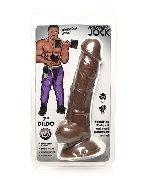 Curve Toys Fantasy Jock Weightlifting Wesley 7" Dildo with Balls