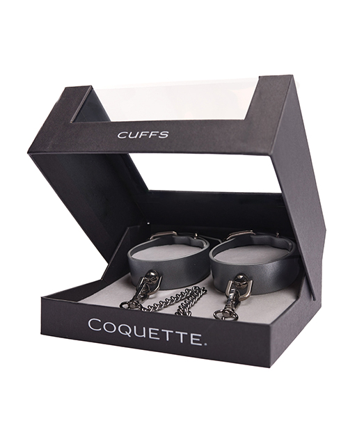 Pleasure Collection Gunmetal Glam Cuffs with Removable Chain