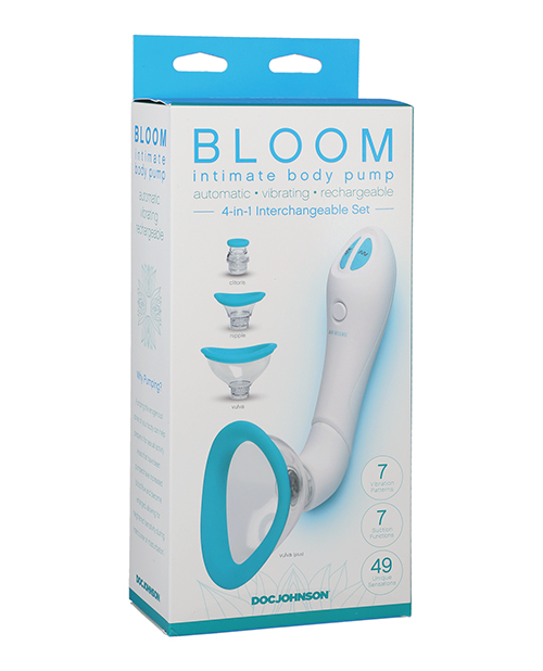 Bloom Intimate Body Automatic Vibrating Rechargeable Pump - Sky