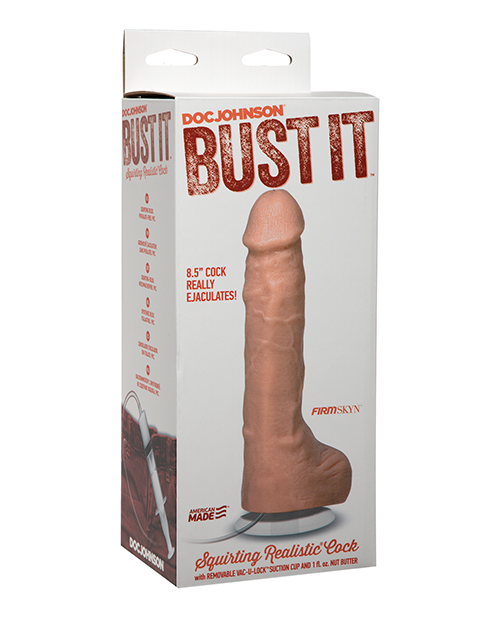 Bust It Squirting Realistic Cock with 1 oz Nut Butter