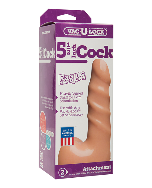 Vac-U-Lock 5.5" Raging Hard on Realistic Cock