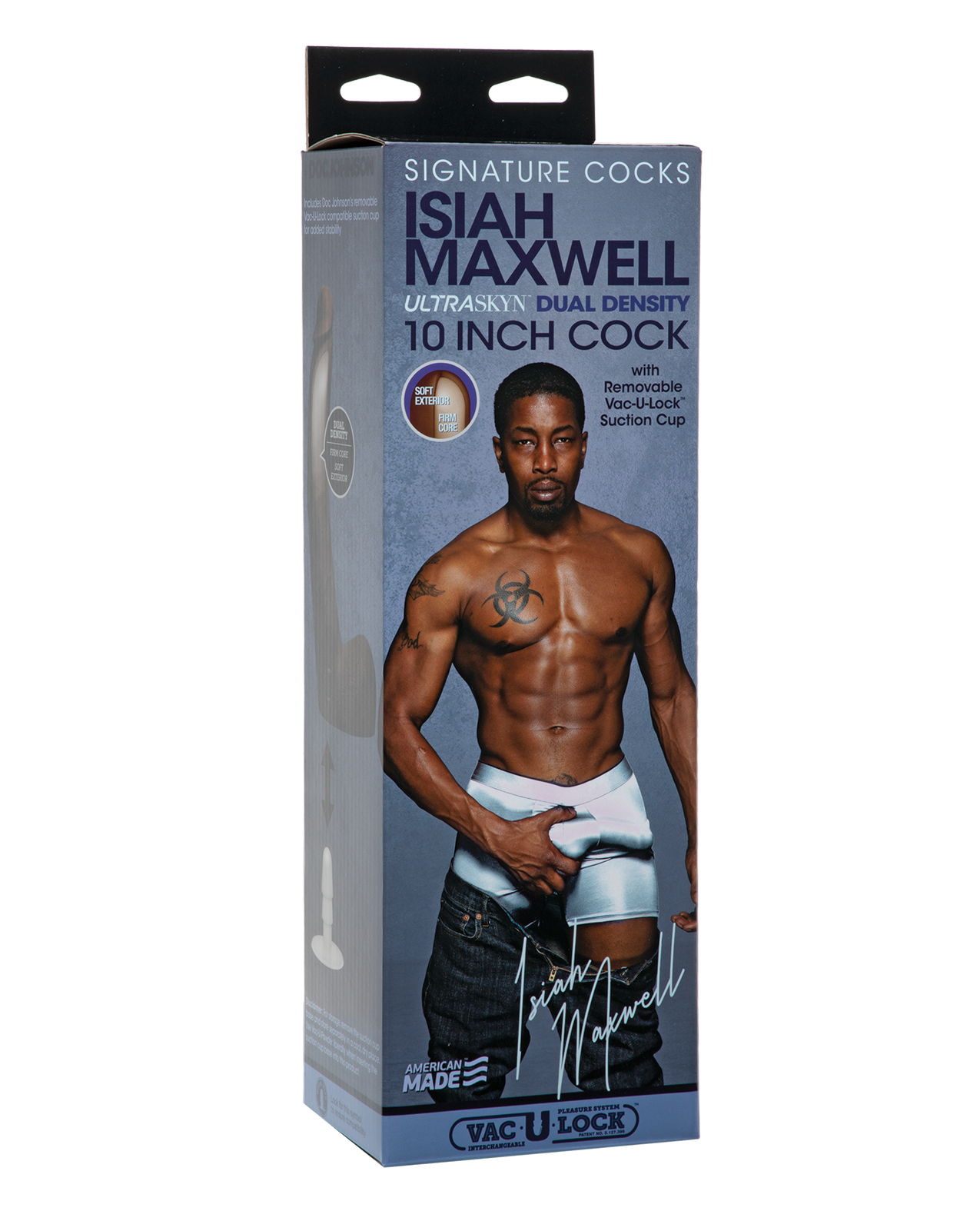 Signature Cocks ULTRASKYN 10" Cock with Removable Vac-U-Lock Suction Cup - Isiah Maxwell