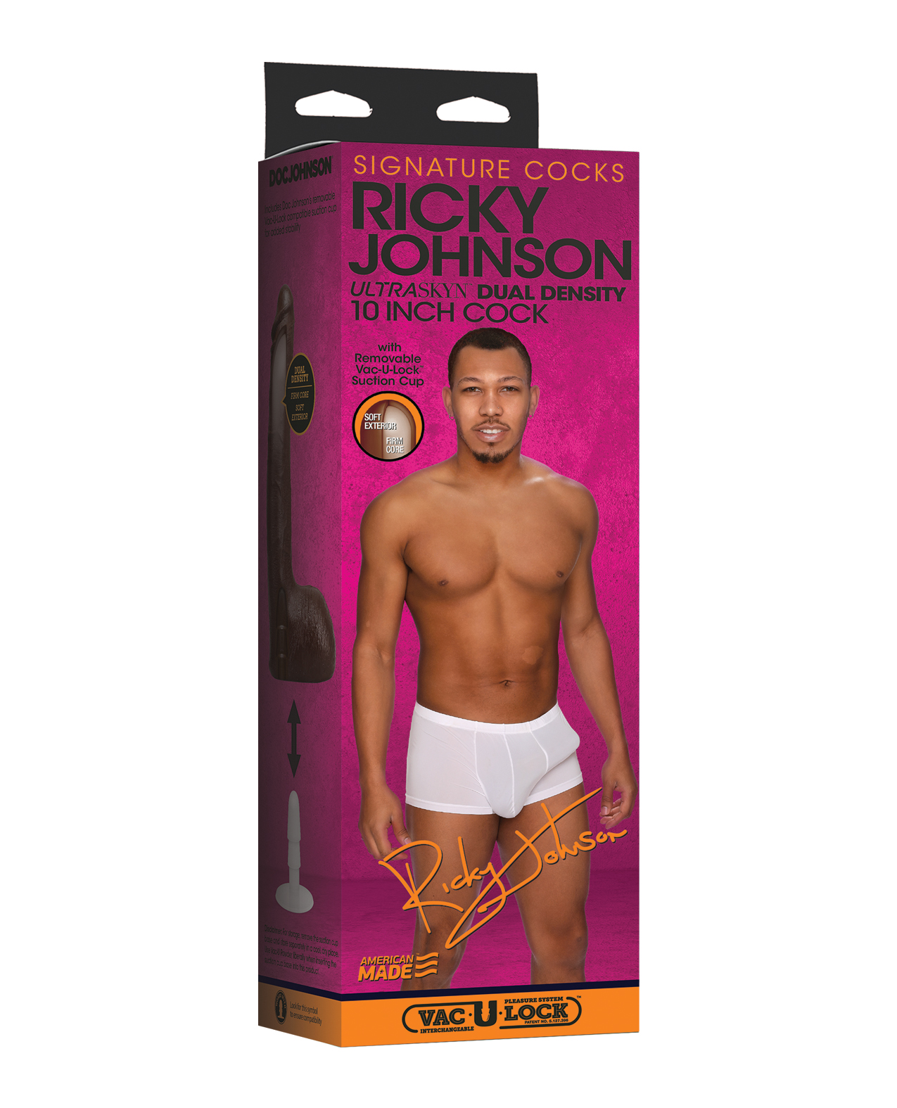 Signature Cocks ULTRASKYN 10" Cock with Removable Vac-U-Lock Suction Cup - Ricky Johnson