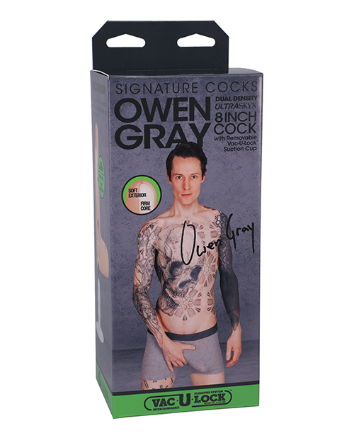 Signature Cocks ULTRASKYN 8" Cock with Removable Vac-U-Lock Suction Cup - Owen