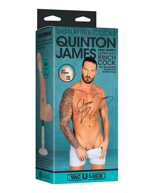 Signature Cocks ULTRASKYN 8" Cock with Removable Vac-U-Lock Suction Cup - Quinton James