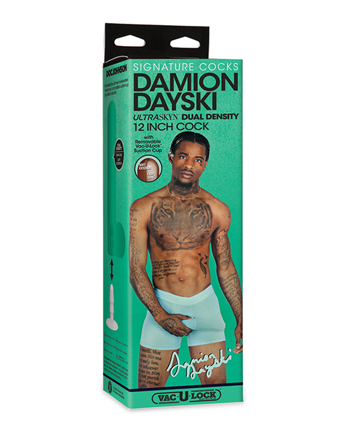 Signature Cocks ULTRASKYN 12" Cock with Removable Vac-U-Lock Suction Cup - Damion Dayski