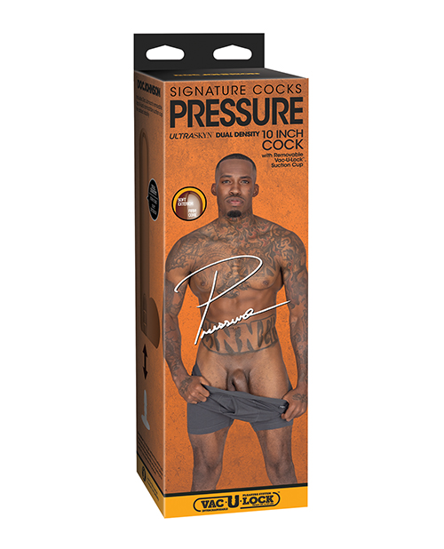 Signature Cocks ULTRASKYN 10" Cock with Removable Vac-U-Lock Suction Cup - Pressure