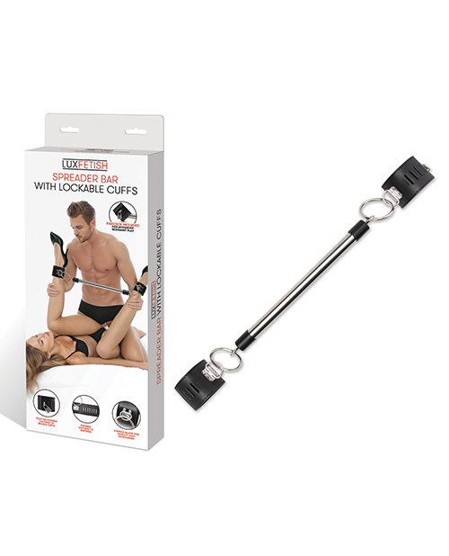 Lux Fetish Spreader Bar with Lockable Cuffs