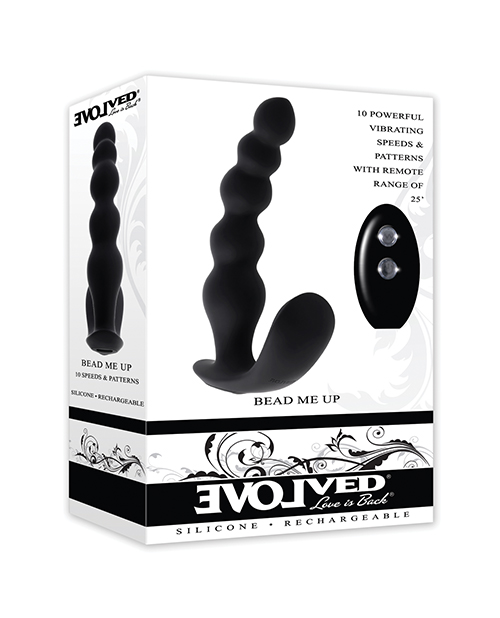Evolved Bead Me Up Curved Anal Vibrator with Remote Control