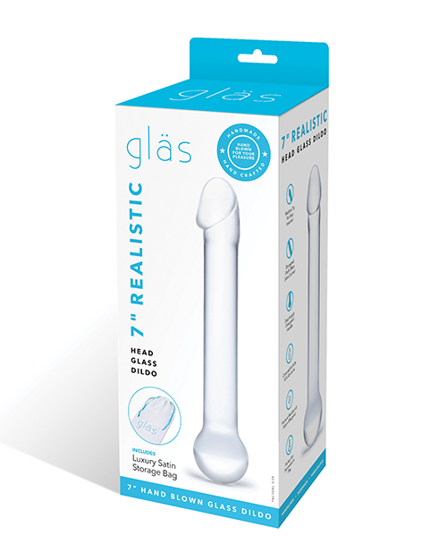 Glas 7" Realistic Head Glass Dildo