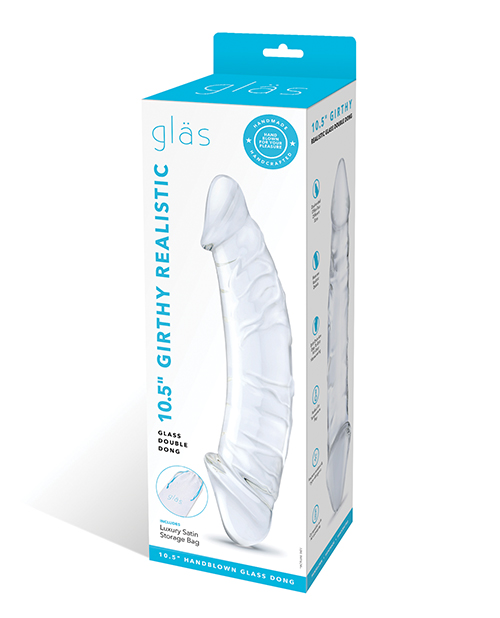 Glas 10.5" Realistic Girthy Glass Double Dong