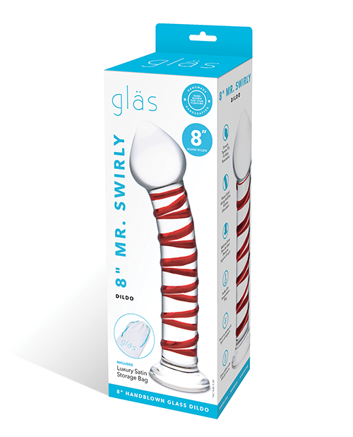 Glas 8" Mr. Swirly Glass Dildo