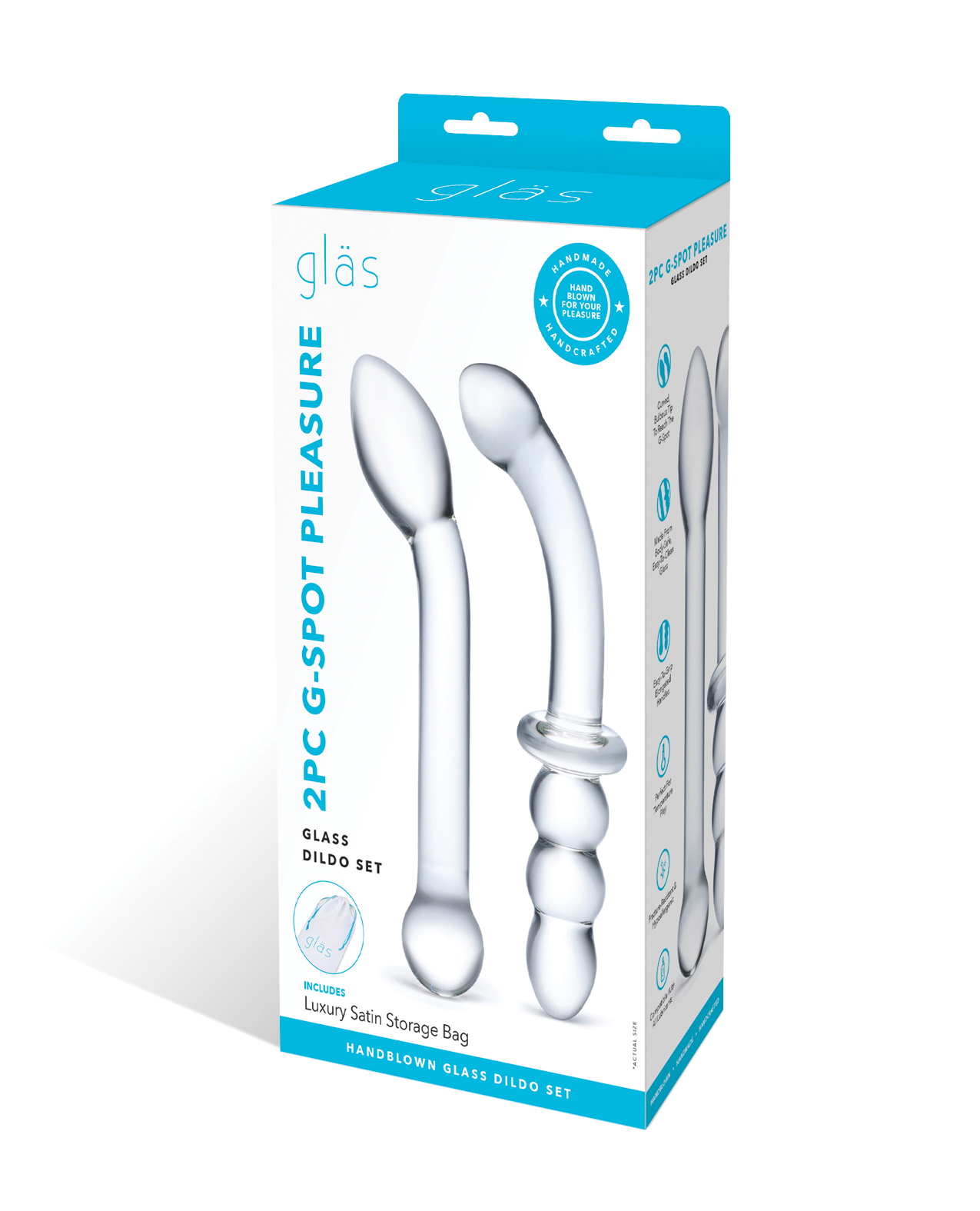 Glas 2 pc G-Spot Pleasure Glass Dildo Set