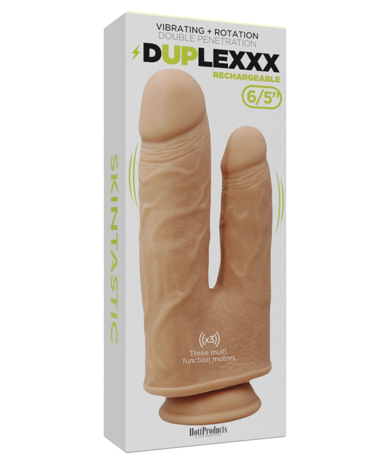 Skinsations Duplexx Vibrating & Rotating Double Dildo