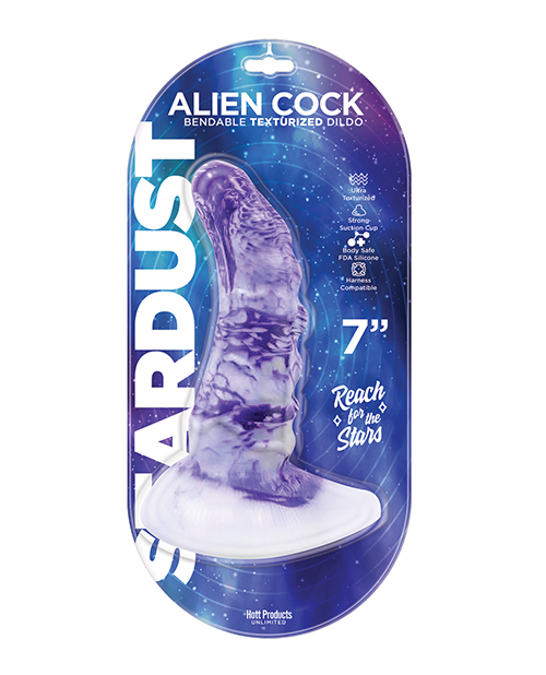 Stardust Alien Cock Silicone Textured 7" Dildo