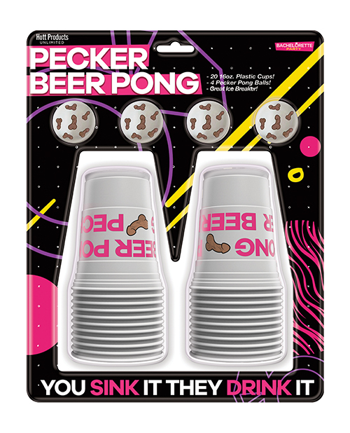 Pecker Beer Pong Game with Balls